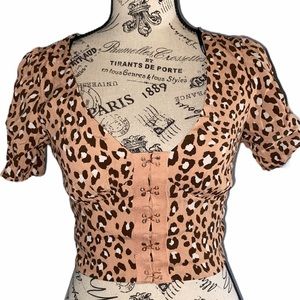 Animal Print Crop Top